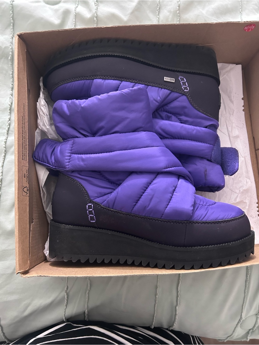 UGG Women's Purple Quilted Snow Ankle Boots